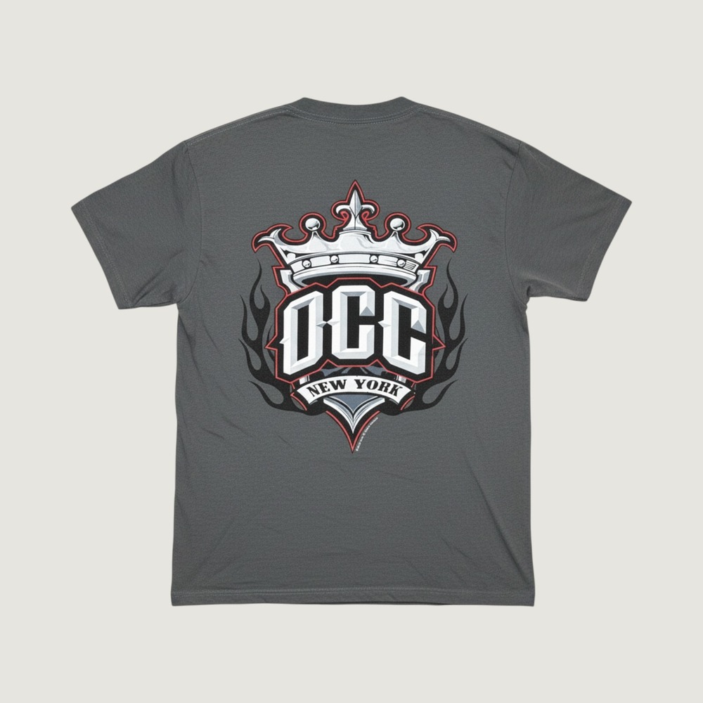 Vintage 2003 Orange County Choppers OCC T-Shirt Mens‎ Medium Grey New York Flame